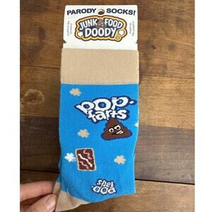 Junk Food Doody **NEW** Pop Farts Funny Novelty Parody Socks Shoe Size 6-12
